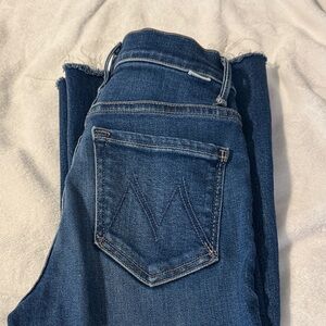 MOTHER Dark Blue Ankle Jeans